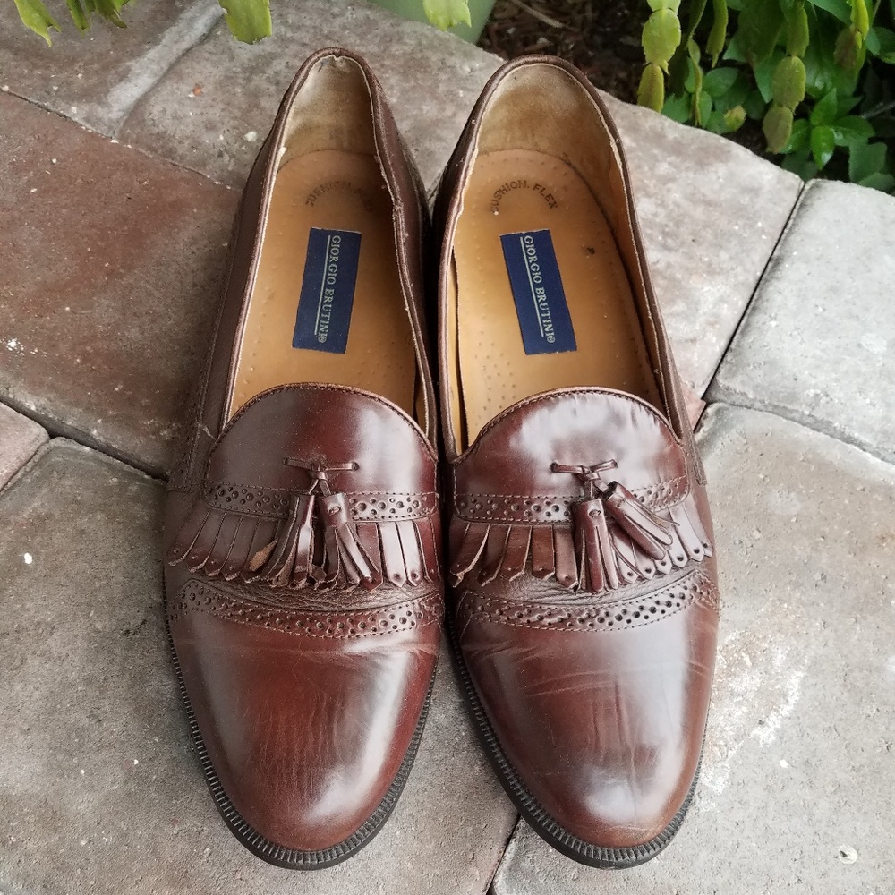 Giorgio Brutini Brown Slip On Loafers Size 11.5 D